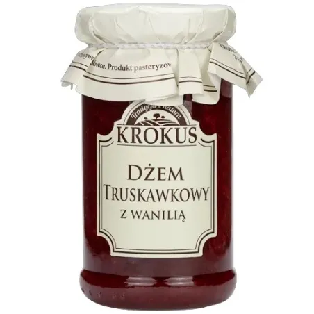 Dżem Truskawkowy z Wanilią Bezglutenowy 235 g - Krokus