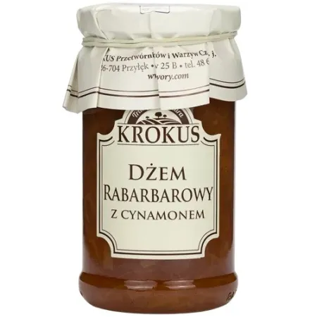 Dżem Rabarbarowy z Cynamonem Bezglutenowy 235 g - Krokus