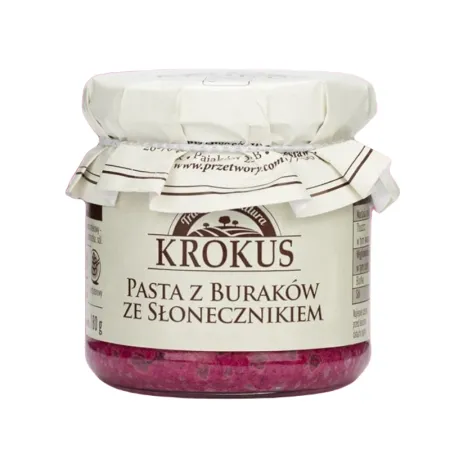 Pasta z Buraków ze Słonecznikiem Bezglutenowa 180 g - Krokus