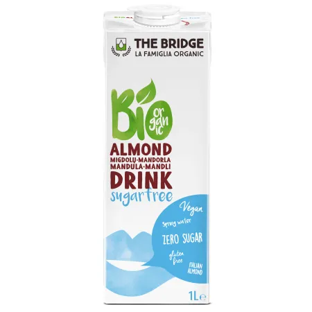 Napój Migdałowy BIO The Bridge 1 L - Bezglutenowy, Bez Cukru, Wegański