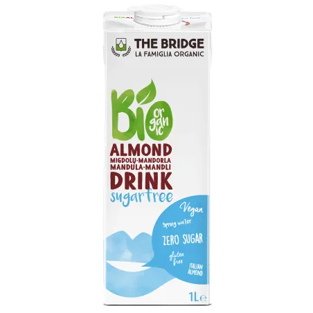 Napój Migdałowy BIO The Bridge 1 L - Bezglutenowy, Bez Cukru, Wegański