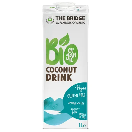 Napój Kokosowy BIO The Bridge 1 L - Bezglutenowy, Bez Cukru, Wegański