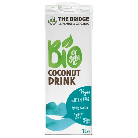 Napój Kokosowy BIO The Bridge 1 L - Bezglutenowy, Bez Cukru, Wegański