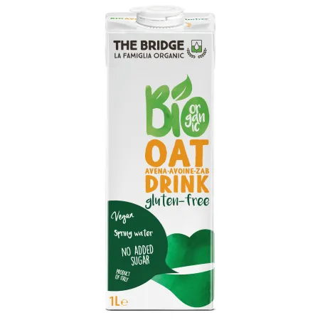 Napój Owsiany BIO The Bridge 1 L - Bezglutenowy, Bez Cukru, Wegański