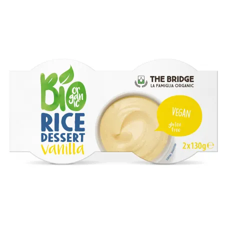Deser Ryżowy o Smaku Waniliowym BIO (2 x 130 g) - Bezglutenowy i Wegański