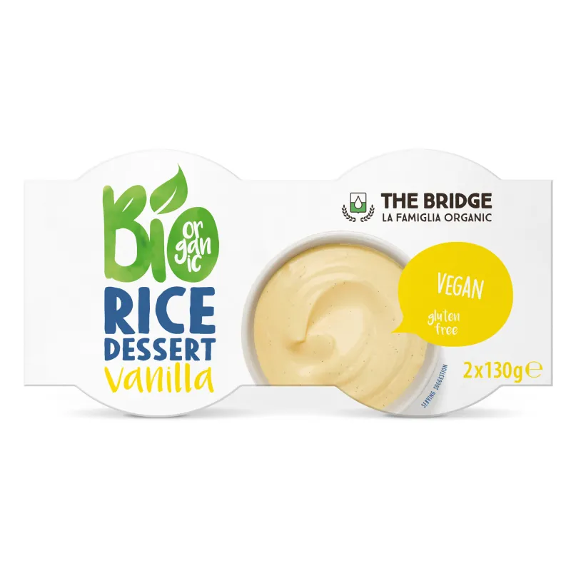 Deser Ryżowy o Smaku Waniliowym BIO (2 x 130 g) - Bezglutenowy i Wegański