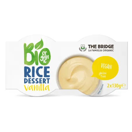 Deser Ryżowy o Smaku Waniliowym BIO (2 x 130 g) - Bezglutenowy i Wegański