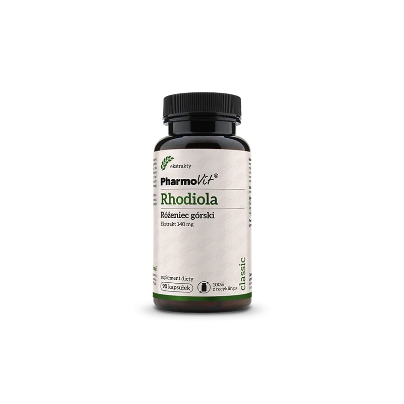 Rhodiola - Różeniec Górski Ekstrakt (140 mg) 90 kapsułek – Bezglutenowy | Pharmovit