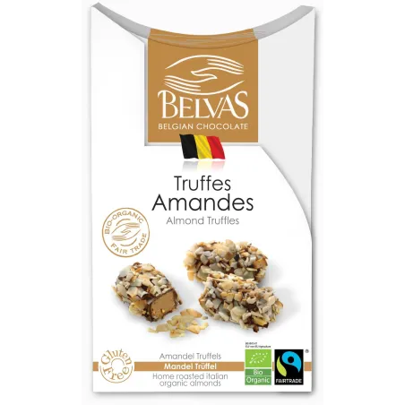 Belgijskie Trufle z Migdałami BIO 100 g – Bezglutenowe | Belvas