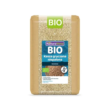 Kasza Gryczana Niepalona Bezglutenowa BIO 1 kg - NaturAvena
