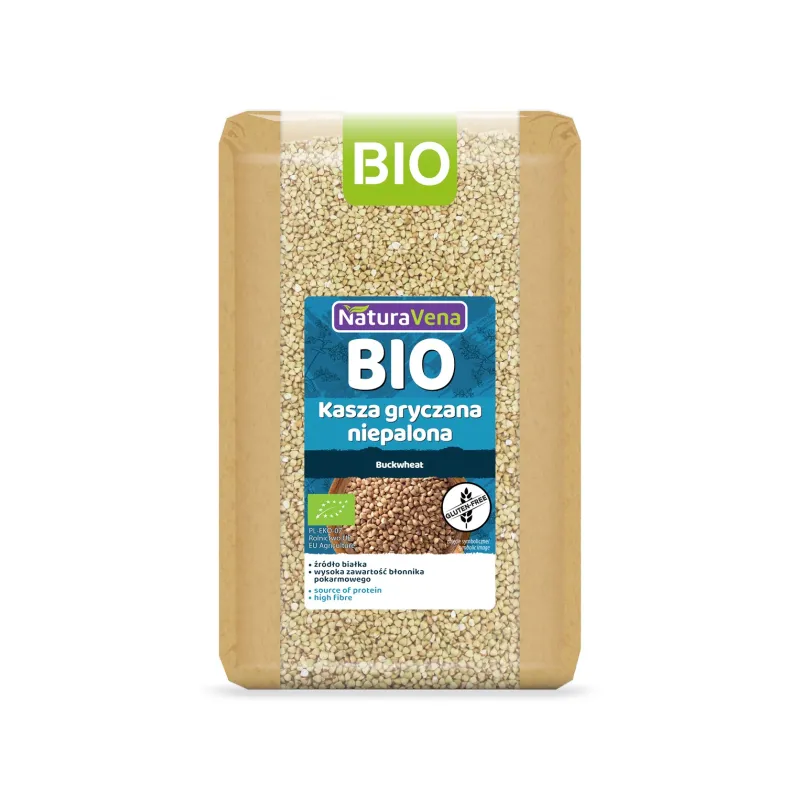 Kasza Gryczana Niepalona Bezglutenowa BIO 1 kg - NaturAvena