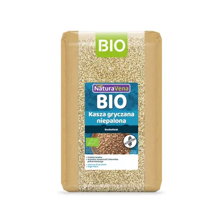 Kasza Gryczana Niepalona Bezglutenowa BIO 1 kg - NaturAvena