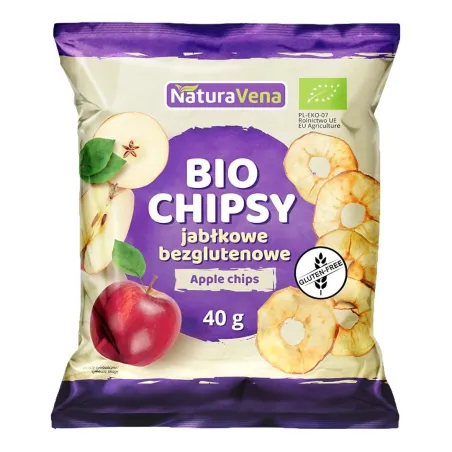 Chipsy Jabłkowe Bezglutenowe Bio 40 g - Naturavena