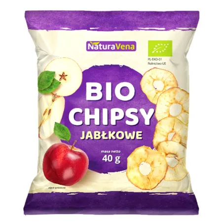Chipsy Jabłkowe Bezglutenowe Bio 40 g - Naturavena