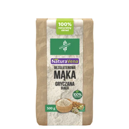 Mąka Gryczana Biała Bezglutenowa 500 g - NaturAvena | Zdrowa Alternatywa