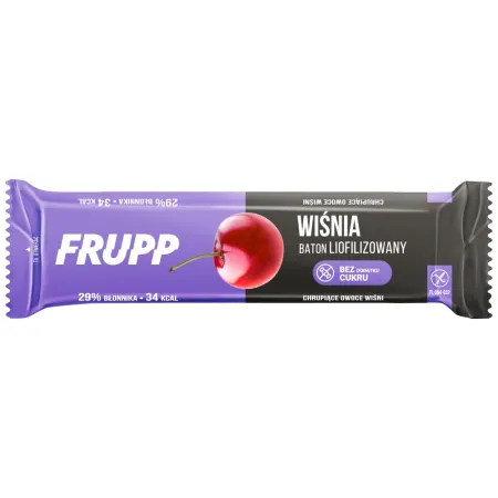 Naturalny baton wiśniowy liofilizowany bez glutenu - FRUPP