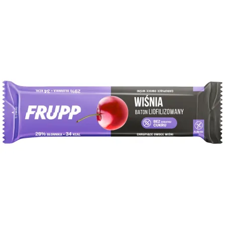 Naturalny baton wiśniowy liofilizowany bez glutenu - FRUPP