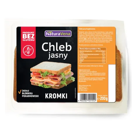 Chleb jasny bezglutenowy 200 g – Naturavena, pyszny i zdrowy wybór