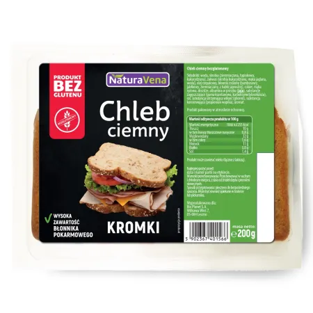 Chleb ciemny bezglutenowy 200 g – Naturavena, zdrowa alternatywa