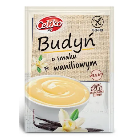 Budyń waniliowy bezglutenowy 40 g – Celiko, wegański i bez cukru