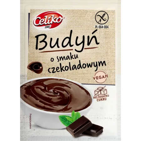 Budyń czekoladowy bezglutenowy 40 g – Celiko, wegański i bez cukru
