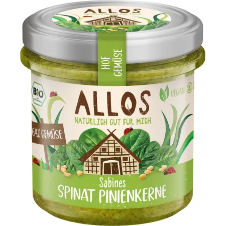 Pasta ze Szpinakiem i Orzeszkami Piniowymi BIO 135 g – Bezglutenowa | Allos