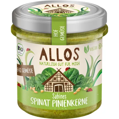 Pasta ze Szpinakiem i Orzeszkami Piniowymi BIO 135 g – Bezglutenowa | Allos