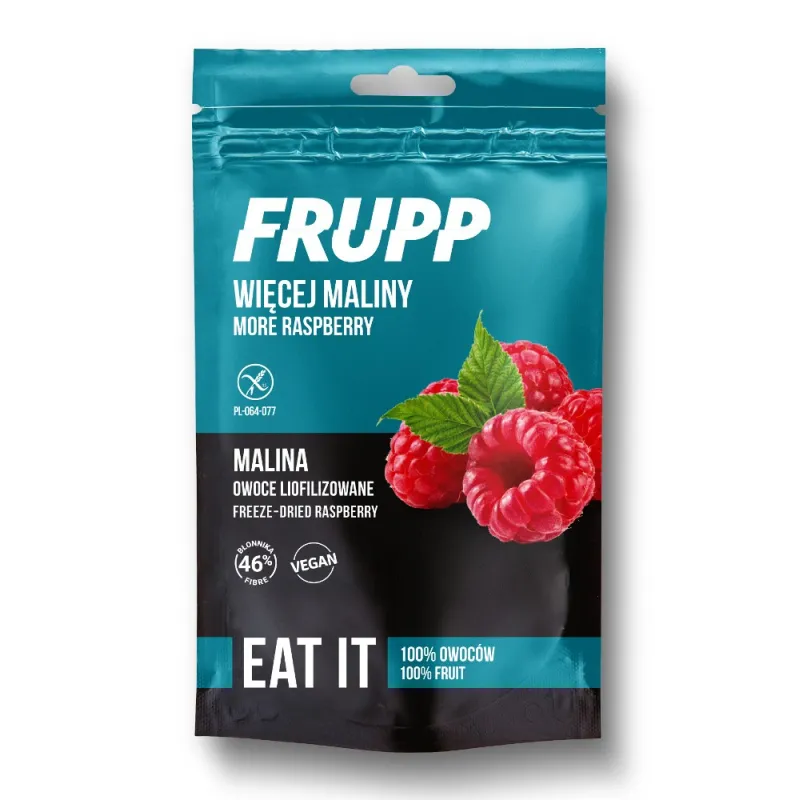 Liofilizowane maliny bezglutenowe 15 g – Celiko (Frupp)