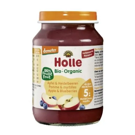 Jabłko-Borówka BIO 190 g – Dla Niemowląt od 5. Miesiąca