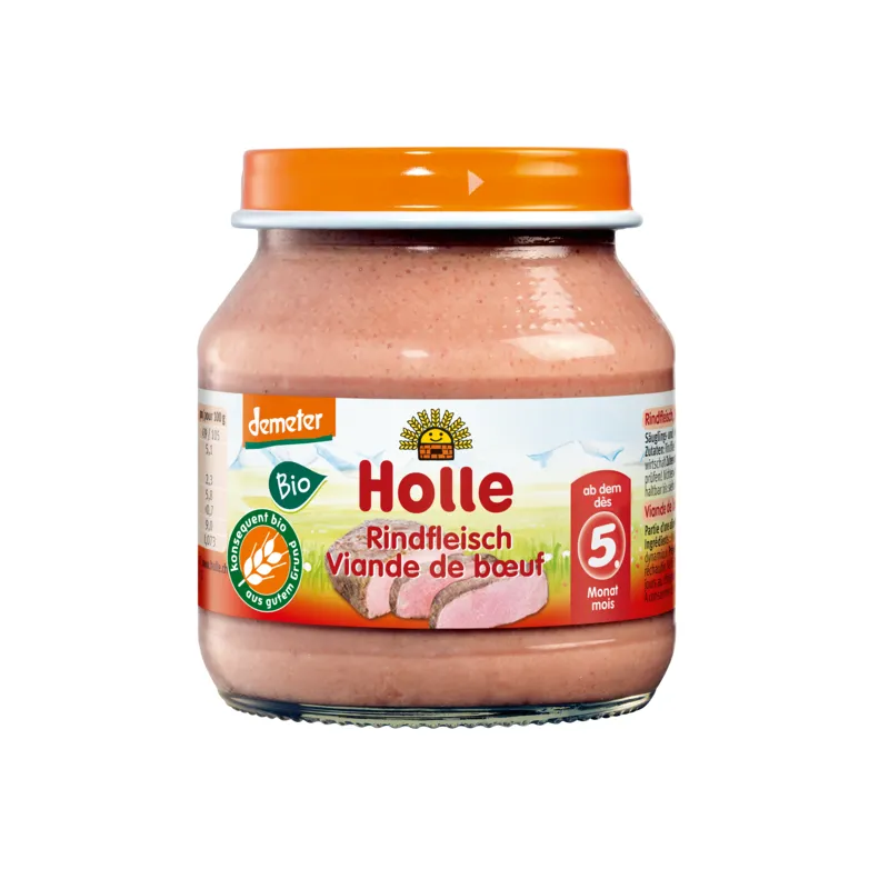 Mięso Wołowe BIO 125 g – Dla Niemowląt od 5. Miesiąca, Holle