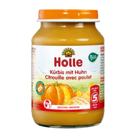 Dynia z Kurczakiem BIO 190 g – Dla Niemowląt od 5. Miesiąca, Holle