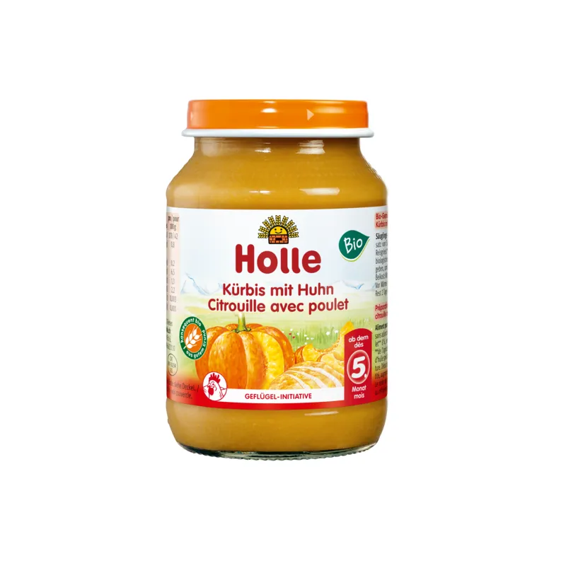 Dynia z Kurczakiem BIO 190 g – Dla Niemowląt od 5. Miesiąca, Holle