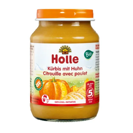 Dynia z Kurczakiem BIO 190 g – Dla Niemowląt od 5. Miesiąca, Holle