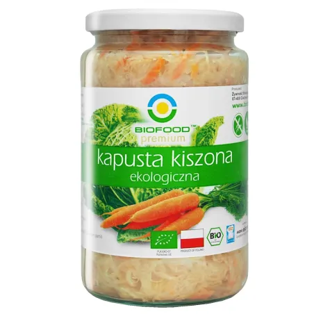 Kapusta Kiszona z Marchewką BIO 700 g – Bezglutenowa | Bio Food