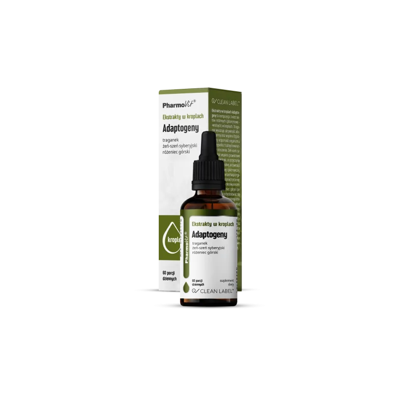 Adaptogeny w Kroplach 30 ml – Bezglutenowe, Naturalne, Pharmovit
