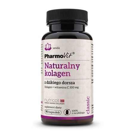 Kolagen z Dzikiego Dorsza + Witamina C 90 kapsułek – Bezglutenowy