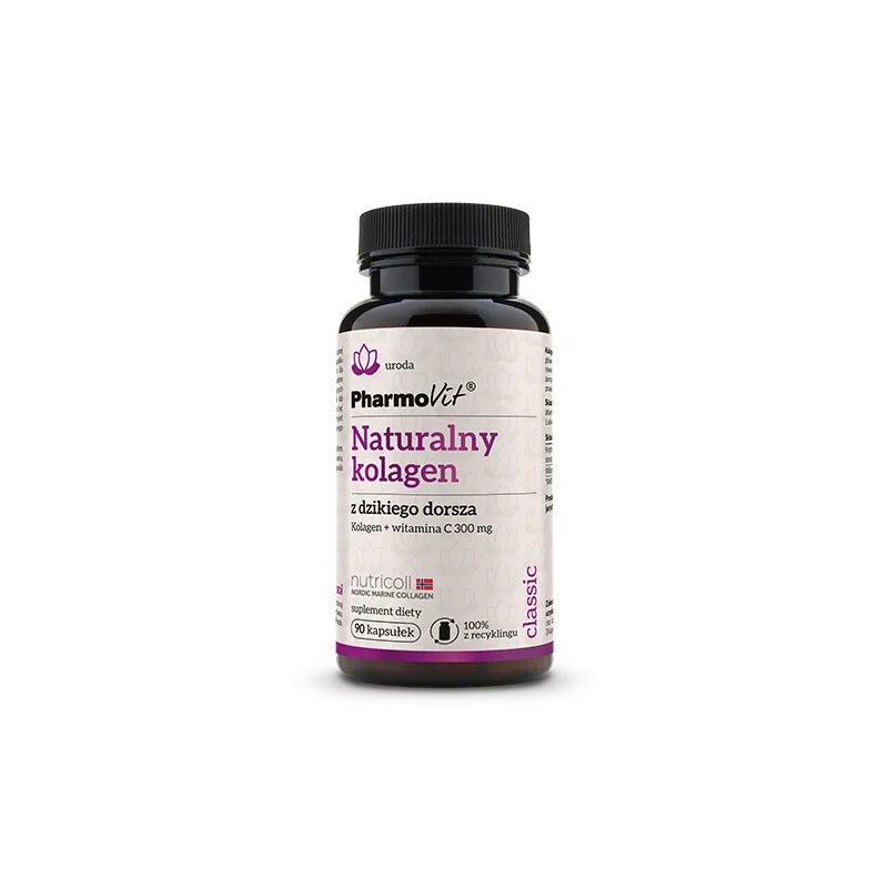 Kolagen z Dzikiego Dorsza + Witamina C 90 kapsułek – Bezglutenowy