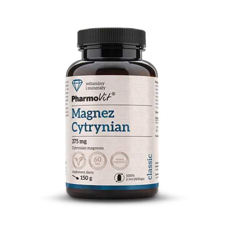 Cytrynian Magnezu Proszek 150 g – Wysoka Przyswajalność, Bezglutenowy