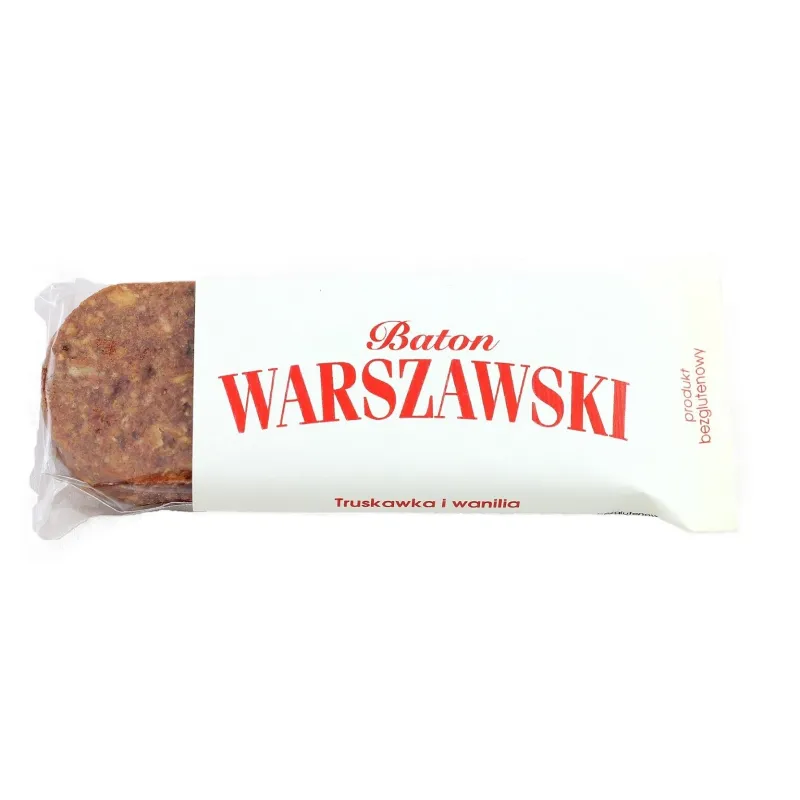 Baton Truskawkowy z Wanilią Bezglutenowy 50 g – Wegański, Naturalny