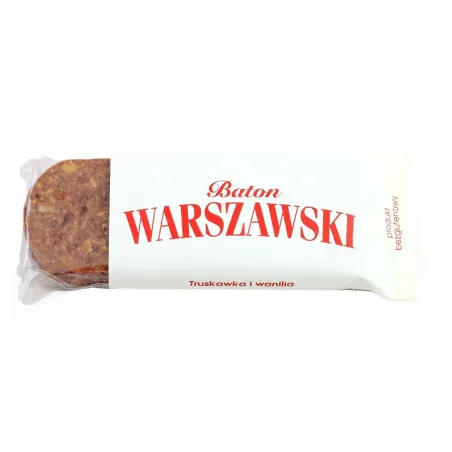Baton Truskawkowy z Wanilią Bezglutenowy 50 g – Wegański, Naturalny