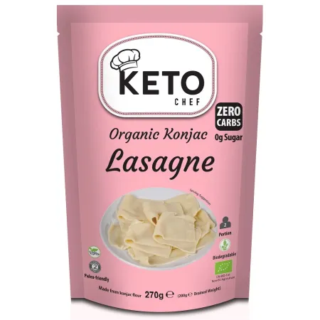 Makaron Konjac Lasagne BIO 270 g – Bezglutenowy, Keto, Wegański