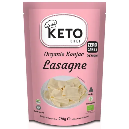 Makaron Konjac Lasagne BIO 270 g – Bezglutenowy, Keto, Wegański