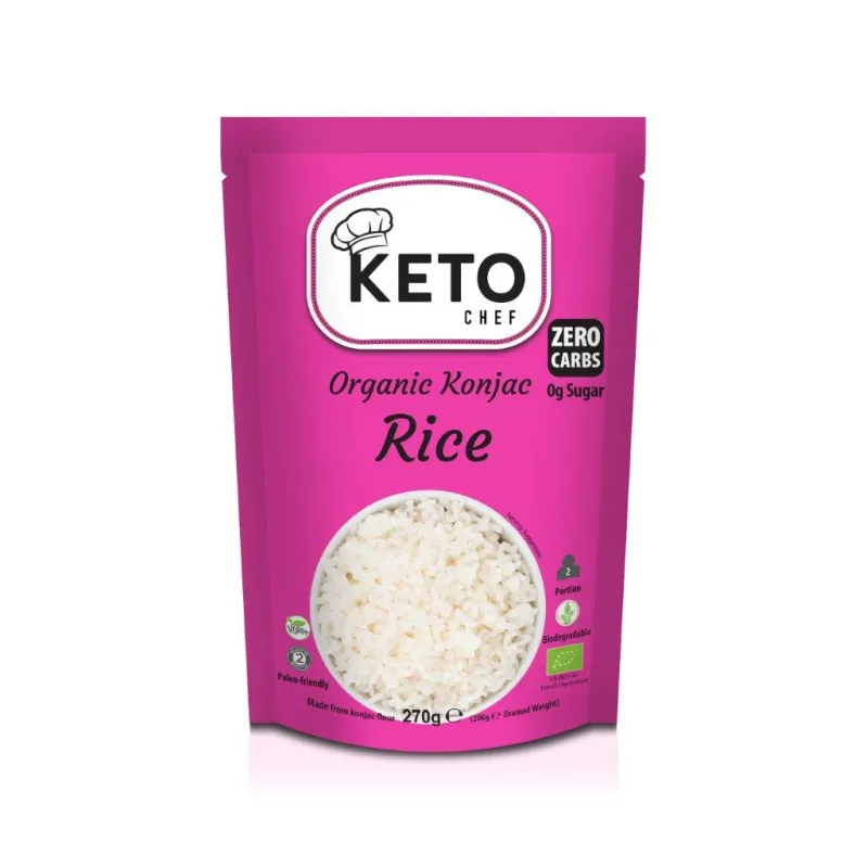 Makaron Konjac Rice BIO 270 g – Bezglutenowy, Wegański, Keto