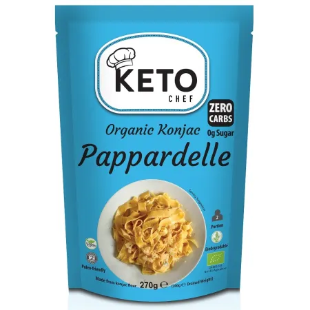Makaron Konjac Pappardelle BIO 270 g – Bezglutenowy, Keto, Wegański