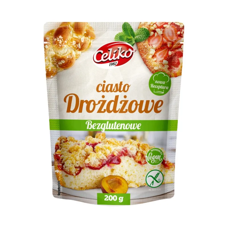 Mieszanka do Wypieku Ciasta Drożdżowego Bezglutenowa 200 g – Celiko