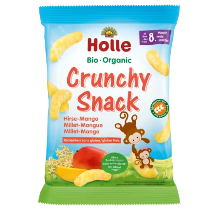 Chrupki Jaglane Mango BIO dla Niemowląt | Holle – Bez Cukru i Glutenu