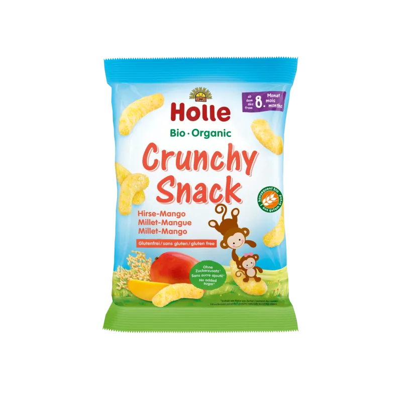 Chrupki Jaglane Mango BIO dla Niemowląt | Holle – Bez Cukru i Glutenu