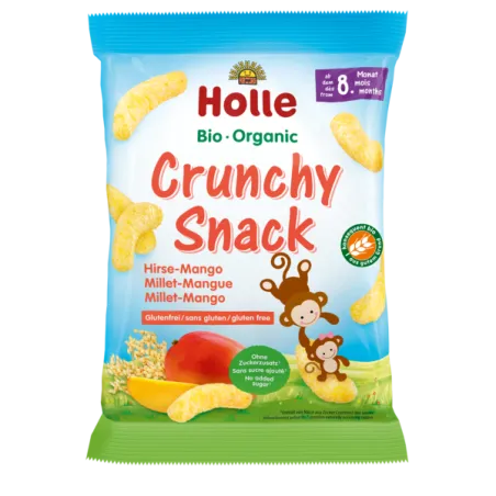 Chrupki Jaglane Mango BIO dla Niemowląt | Holle – Bez Cukru i Glutenu