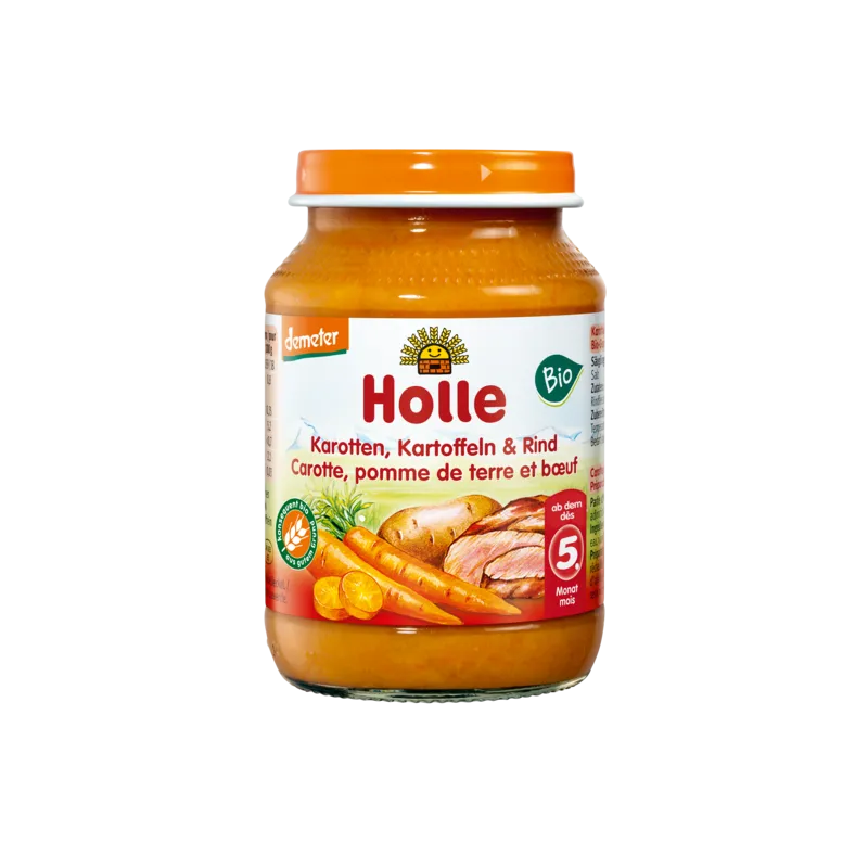 Marchew, Ziemniak i Wołowina BIO Demeter | Obiadek dla Niemowląt – Holle