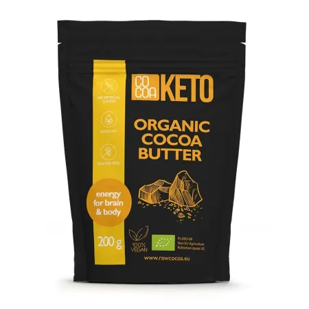 Tłuszcz Kakaowy Bezglutenowy Keto BIO 200 g | Cocoa